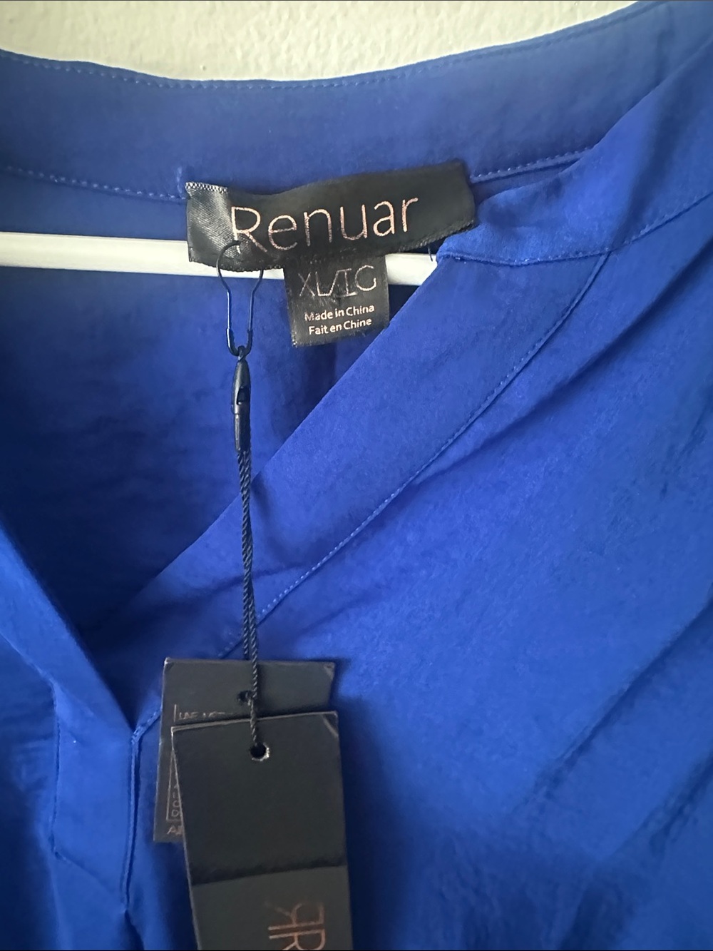 Renuar Cobalt Blue V-Neck Blouse